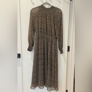 Madewell Georgette Smocked-neck midi dress size medium